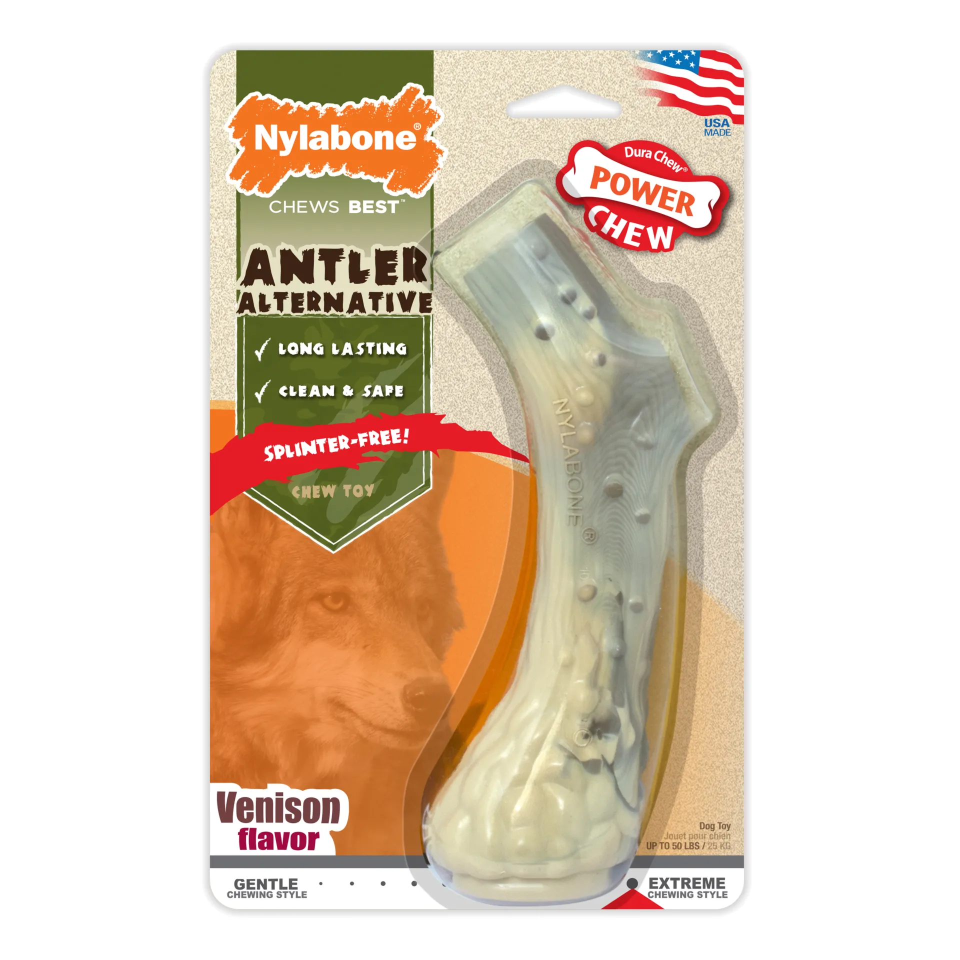 20% OFF: Nylabone Dura Chew Nylon Antler Toy