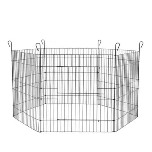 6 Sided Pet Play Pen - 6 Panels 61cm x 61cm