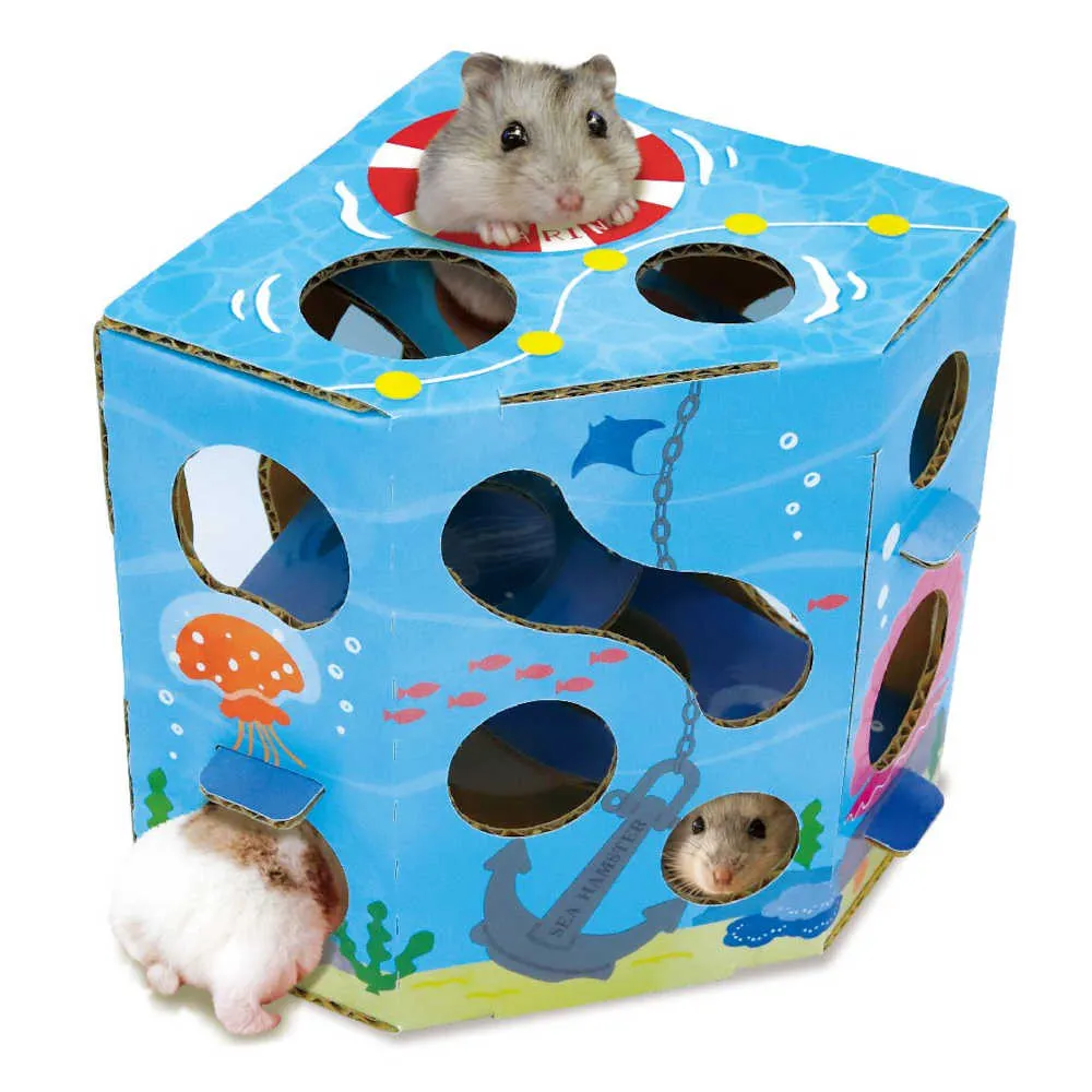 Animan Cardboard Playland for Hamsters (Sea)