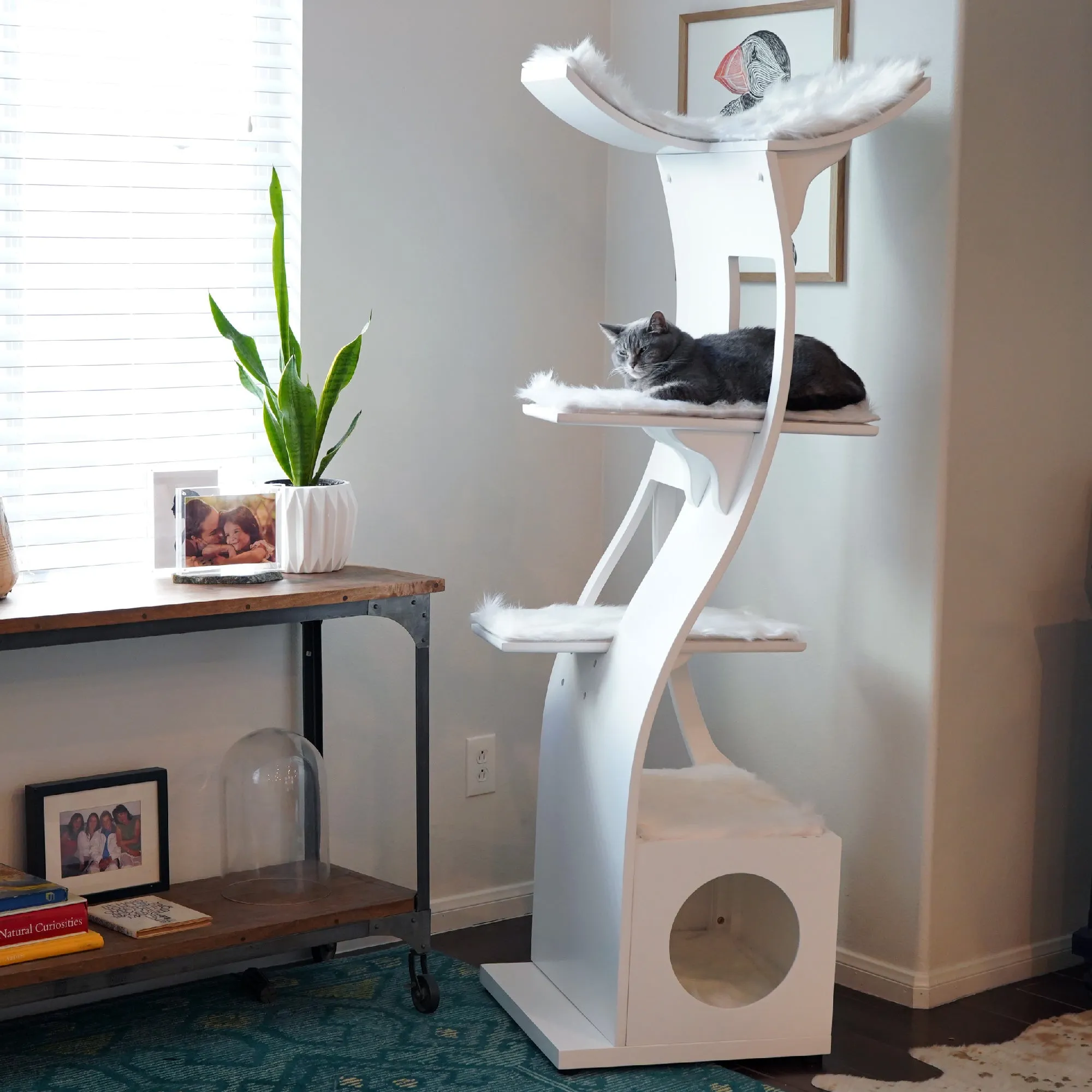 Cat Tree Lotus™  - Styled for the Design Conscious Cat Lover's Cat - SMOKE