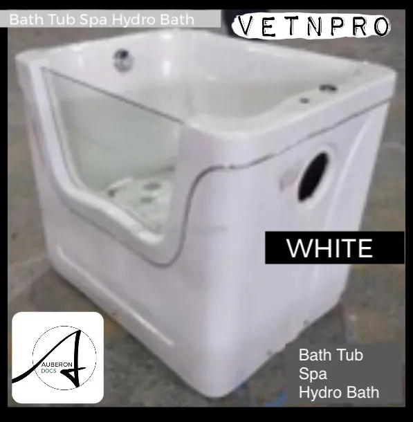 Dog Bath Tub Dual Function Spa Hydro Bath 130cm 4 Colours Feature LED Floor/Wall Lights