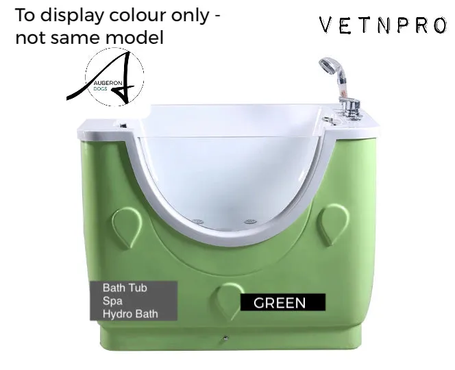 Dog Bath Tub Dual Function Spa Hydro Bath 130cm 4 Colours Feature LED Floor/Wall Lights