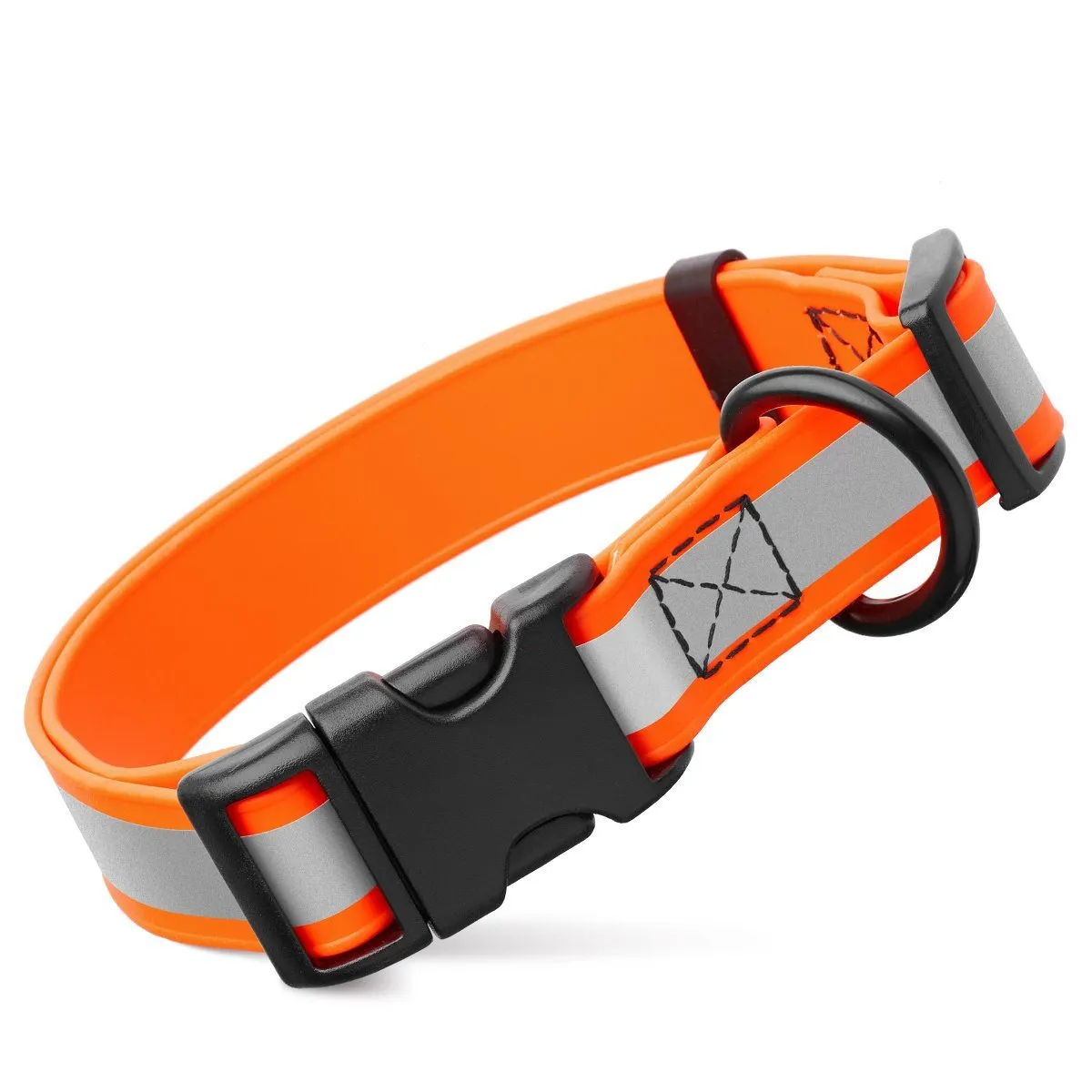Dogline Biothane Reflective Dog Collar with Quick Release Buckle