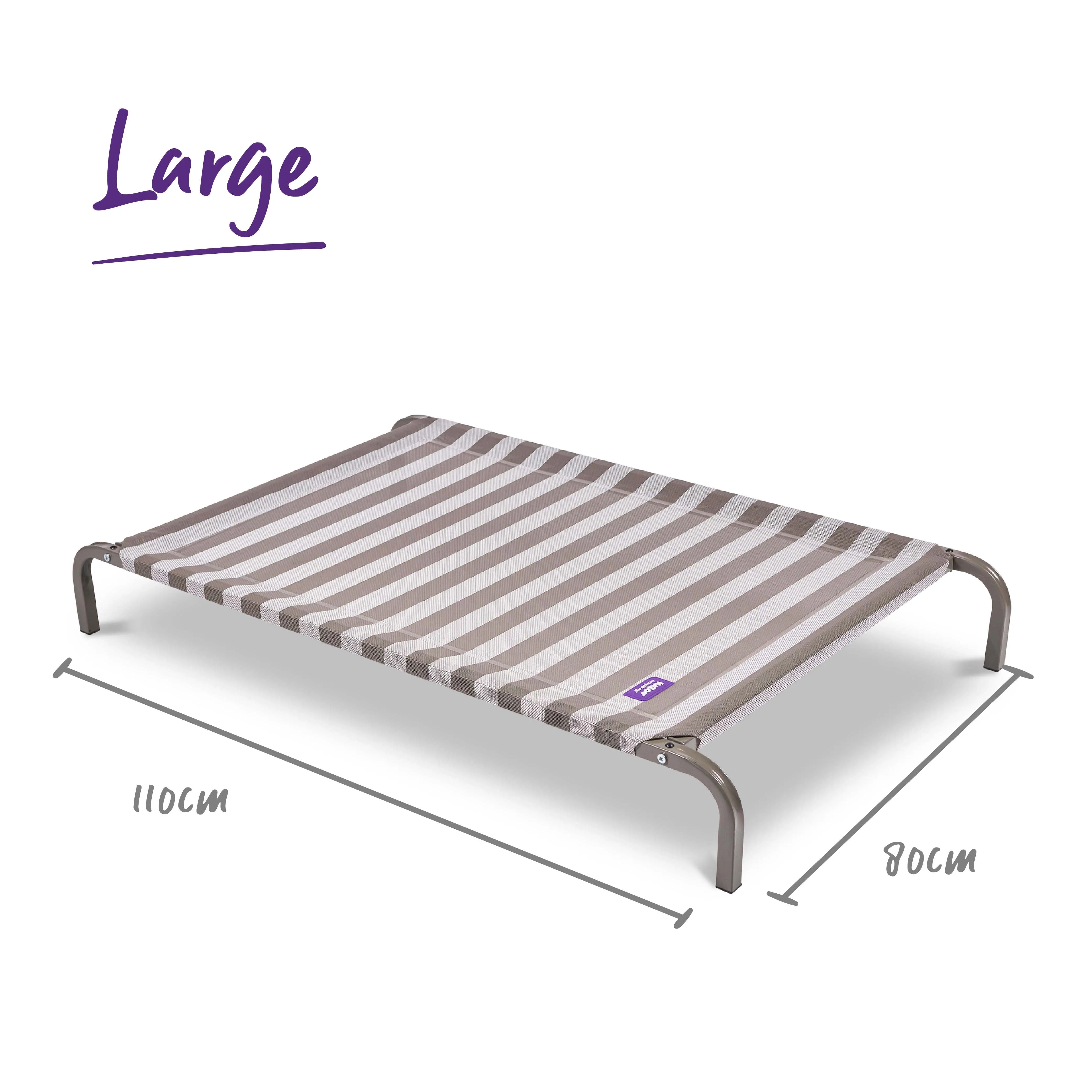 Everyday Outdoor Dog Bed - Grey & White