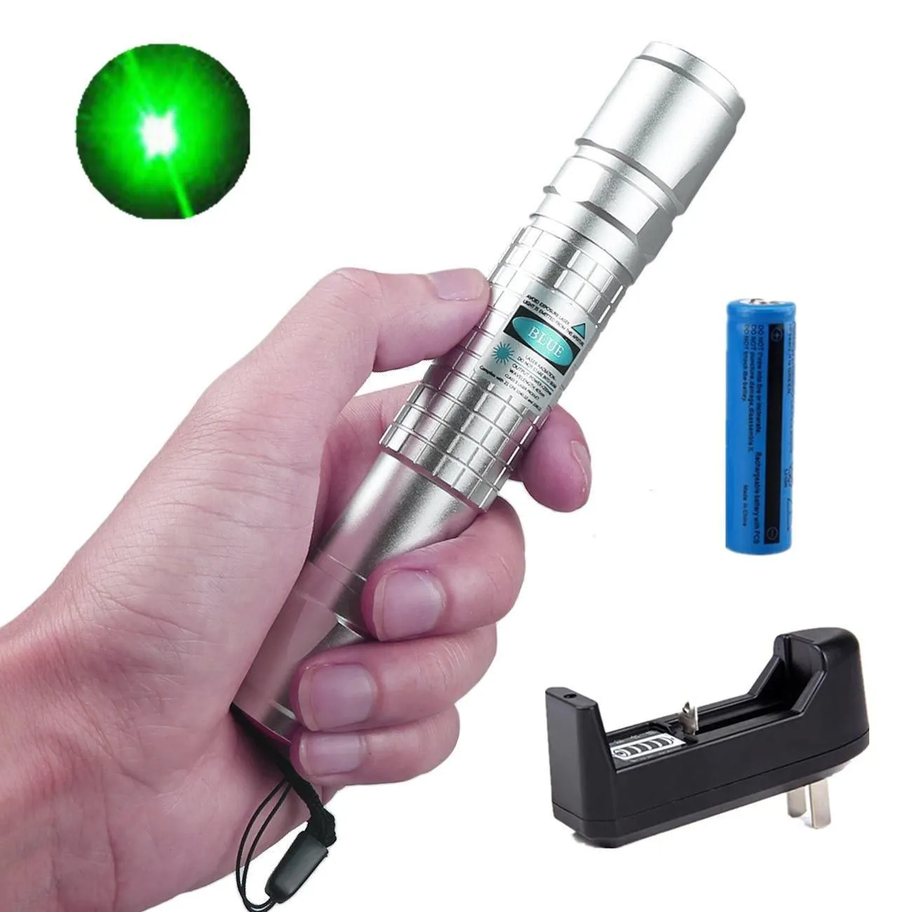 High Power Silver Laser Pointer