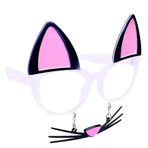Kitty Glasses with Whiskers | Sun-Staches