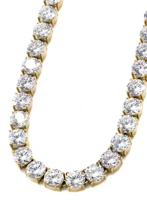 Lab Grown Diamond Tennis Chain / Necklace  - 14K Yellow Gold