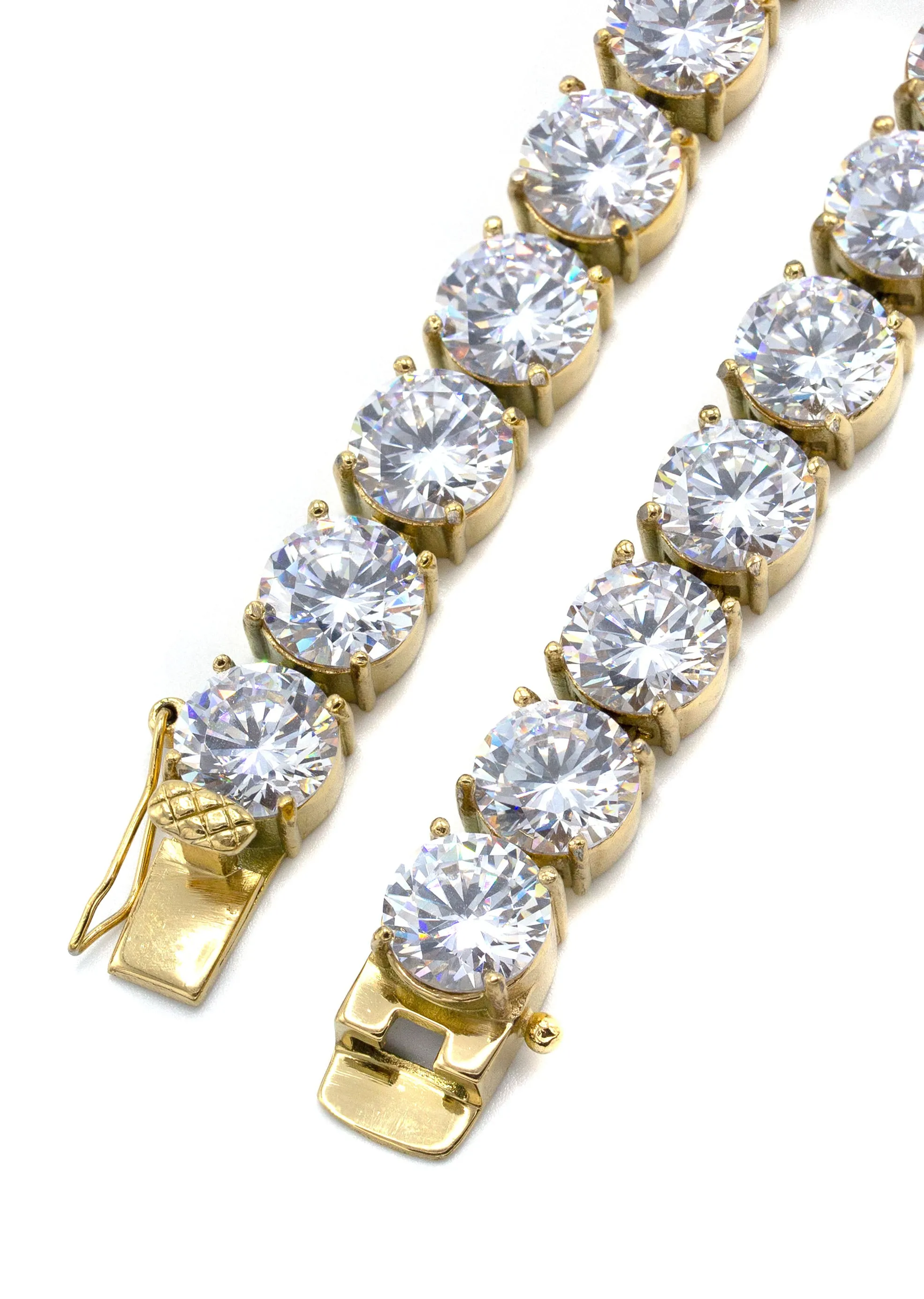Lab Grown Diamond Tennis Chain / Necklace  - 14K Yellow Gold