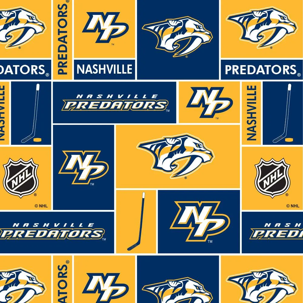 Nashville Predators - NHL Fleece Print - Patchwork