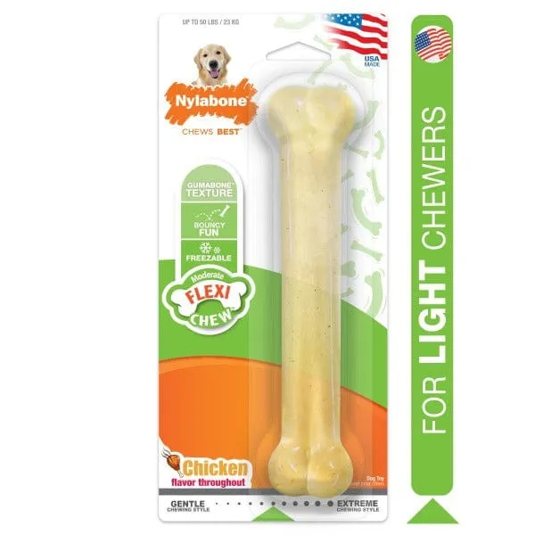 Nylabone Flexichew Moderate Chew Chicken Chew Toy