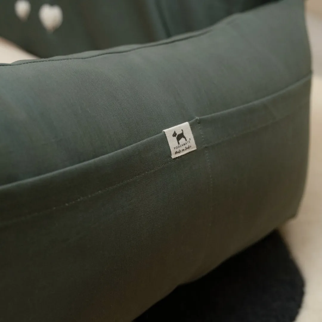 OAK BOHO Holiday Travel Bed for Small Dogs : Jade Green Rainbow