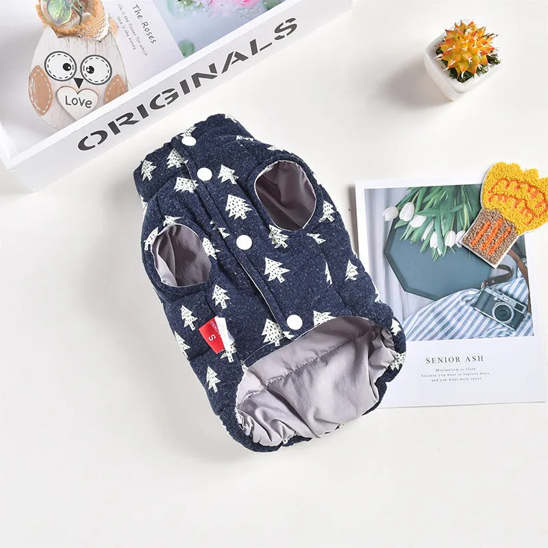 Pet Autumn & Winter Clothes | Four-Legged & Two-Legged Lantern-Shape Outfit for Teddy | Double-Sided Horse Design