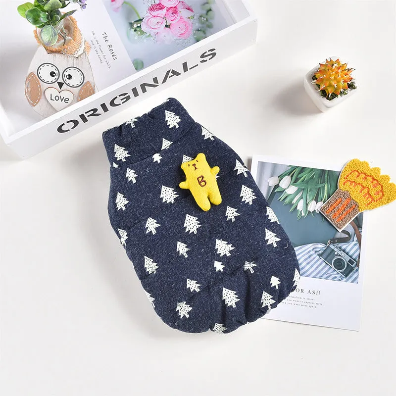 Pet Autumn & Winter Clothes | Four-Legged & Two-Legged Lantern-Shape Outfit for Teddy | Double-Sided Horse Design