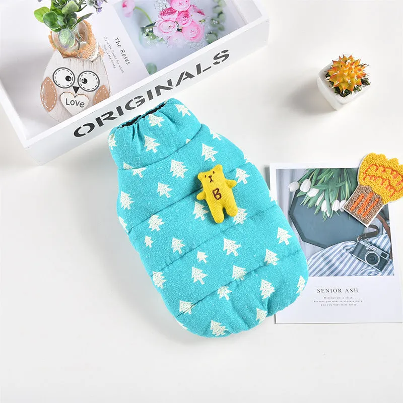 Pet Autumn & Winter Clothes | Four-Legged & Two-Legged Lantern-Shape Outfit for Teddy | Double-Sided Horse Design