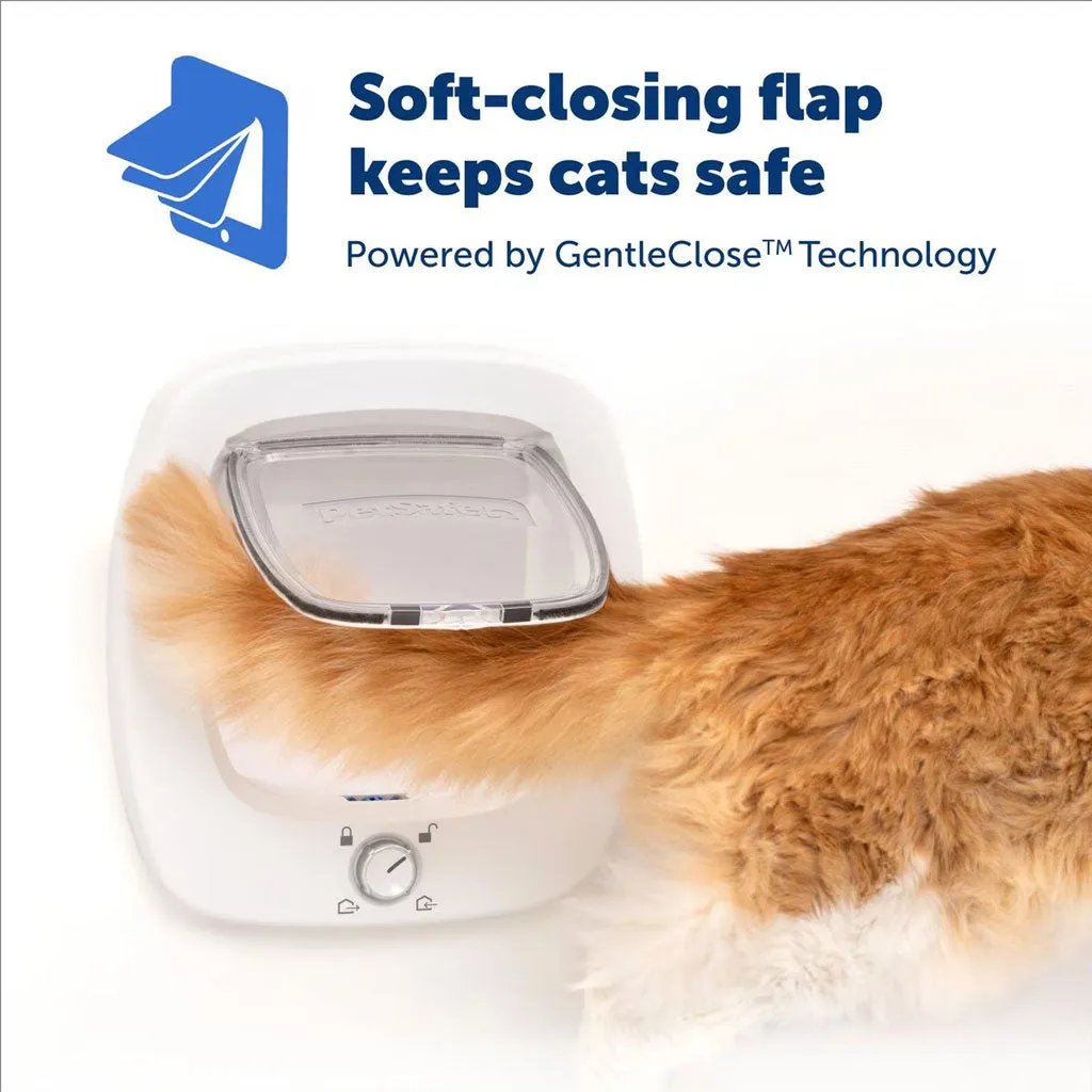 PetSafe 4-Way Locking Plastic Big Cat Door, White
