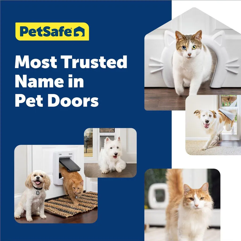PetSafe 4-Way Locking Plastic Big Cat Door, White