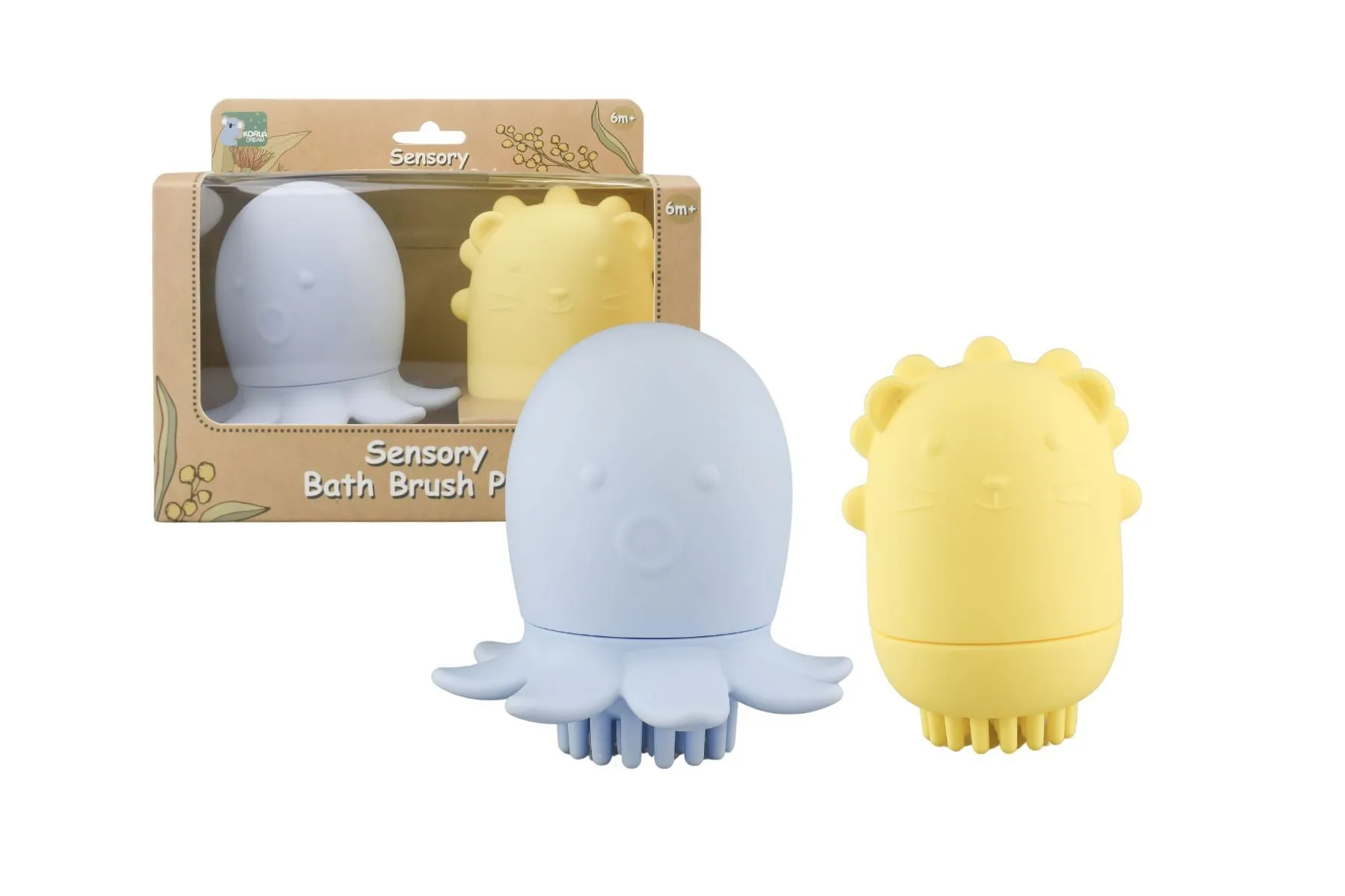 Silicone Animal Bath/Shower Brush 2pcs Set