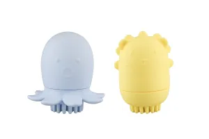 Silicone Animal Bath/Shower Brush 2pcs Set