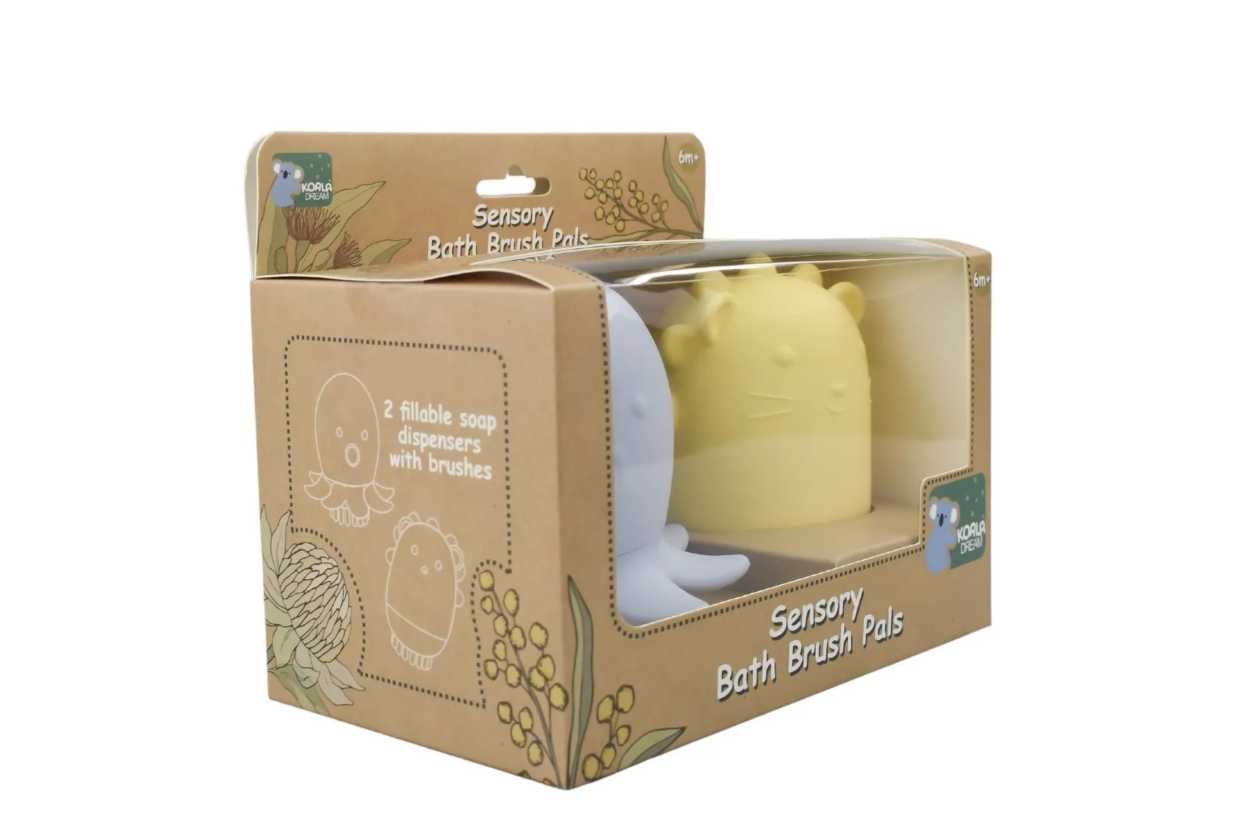 Silicone Animal Bath/Shower Brush 2pcs Set