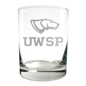 Wisconsin-Stevens Point Pointers 14 oz. Rocks Glass